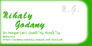 mihaly godany business card